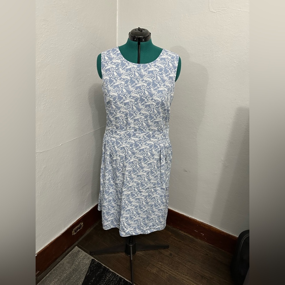 Christopher and Banks Blue and White Floral Dress
